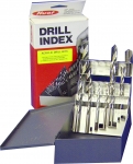 Drill bit set in index - with counter sink